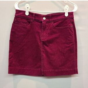 Mountain Khakis corduroy skirt - berry burgundy color